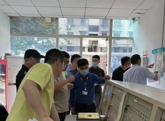 温州港集团本部联合物管公司开展大楼消防安全联合检查